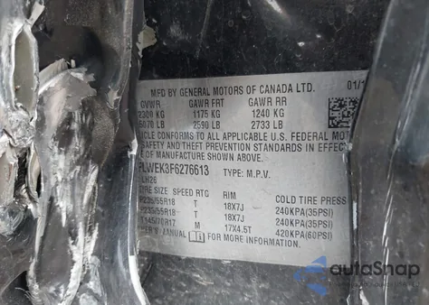 2015 GMC Terrain Sle-2 from USA, damaged, VIN 2GKFLWEK3F6276613